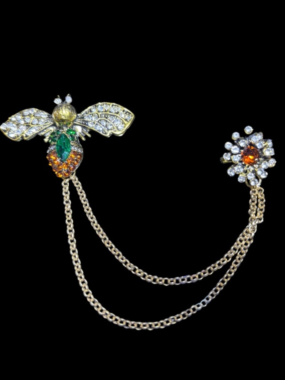 Aratta Silent Journey Firefly and Flower Brooch NWOT